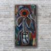Picture of Original Acrylic Painting, Print on Canvas, 'Ballard Market Sunflower', 18" x 36" x .75"