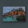 Picture of 'Colors of Portovenere', Original Acrylic Painting / Print on Canvas, 36" x 24" x .75"