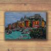 Picture of 'Colors of Portovenere', Original Acrylic Painting / Print on Canvas, 36" x 24" x .75"
