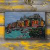 Picture of 'Colors of Portovenere', Original Acrylic Painting / Print on Canvas, 36" x 24" x .75"